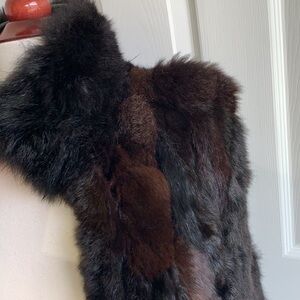 Saks Fifth Avenue Genuine Fur Zip Up Vest
